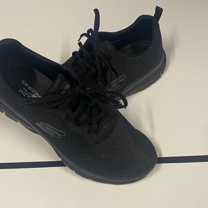 Skechers Black Mesh Memory Foam Sneakers